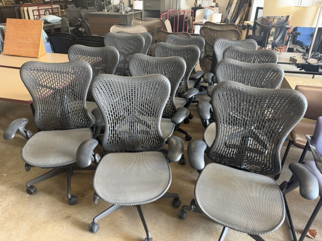 Mesh office chairs in quantity